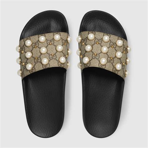 gucci slides with pearls fake|affordable gucci slides.